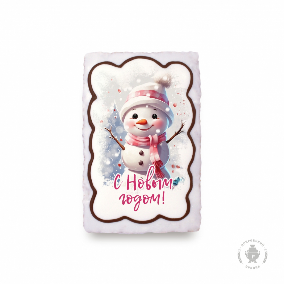  Пряник 130г новогодний Снеговик, (коробка 25шт) в Киселёвске