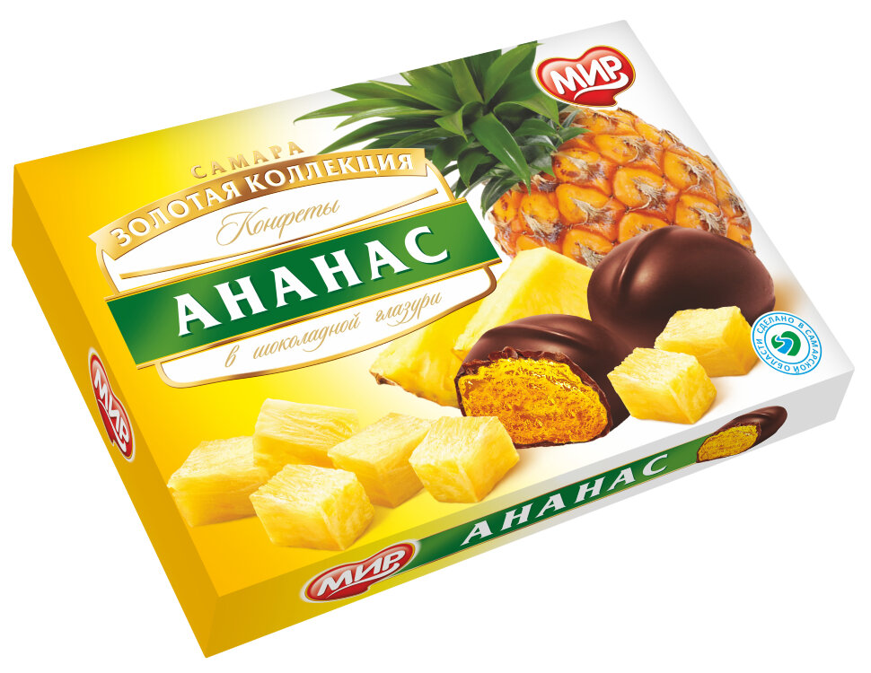  КФ МИР Ананас в шоколадной глазури 160г в Киселёвске